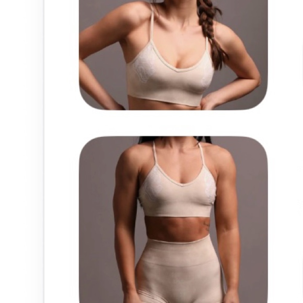 Darc Sport Cream Marl Shorts and Sports Bra Set